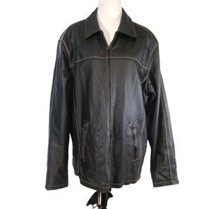 L.P. UOMO Collection Men Leather Jacket Coat Size XL